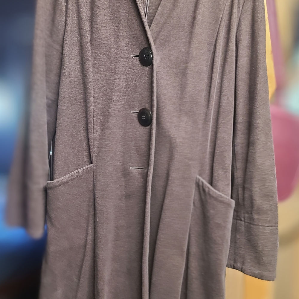 Brown Cotton J Jill Long Jacket